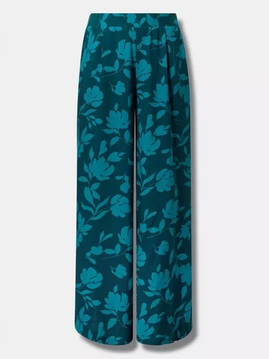 torrid Pants - Torrid High-Rise Pull-On Wide-Leg Pants – Vanessa Floral Match To Paper – Size 0